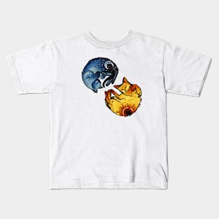 Cat moon and Cat sun Kids T-Shirt